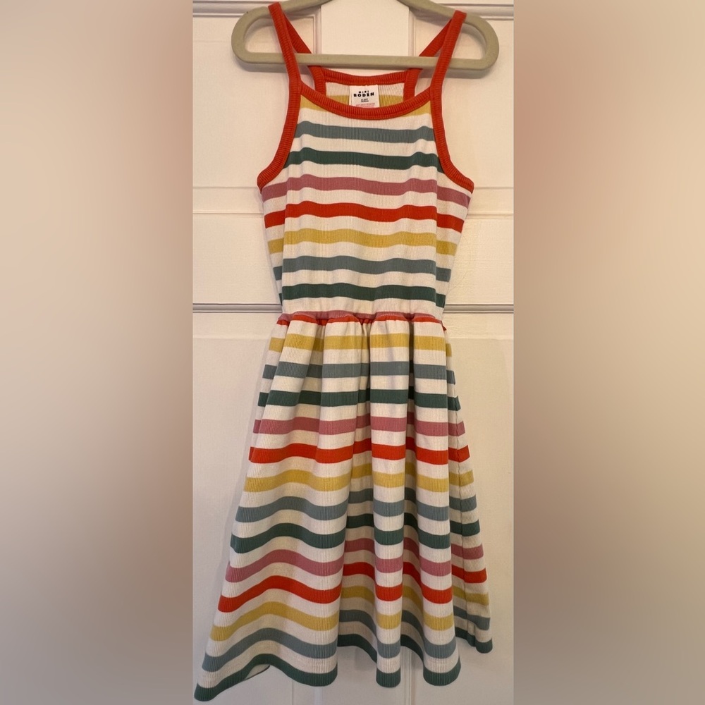 Mini Boden Striped Multicolor Kids Dress